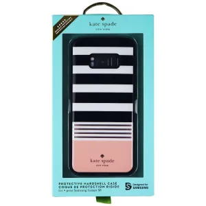 Kate Spade New York Slim Hardshell Case for Galaxy S8 - Black Stripe/Pink