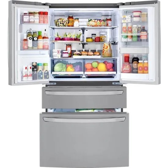 LG - 29.5 Cu. Ft. 4-Door French Door Refrigerator with Door-in-Door and Craft Ice - PrintProof Stainless Steel