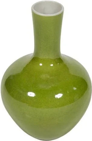 Lime Green Globular Vase Medium