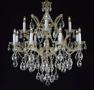 Maria Theresa Crystal Chandelier Lighting Chandeliers Dressed With Diamond Cut Crystal H 30" W 28" - A83-B77/21532/12 1