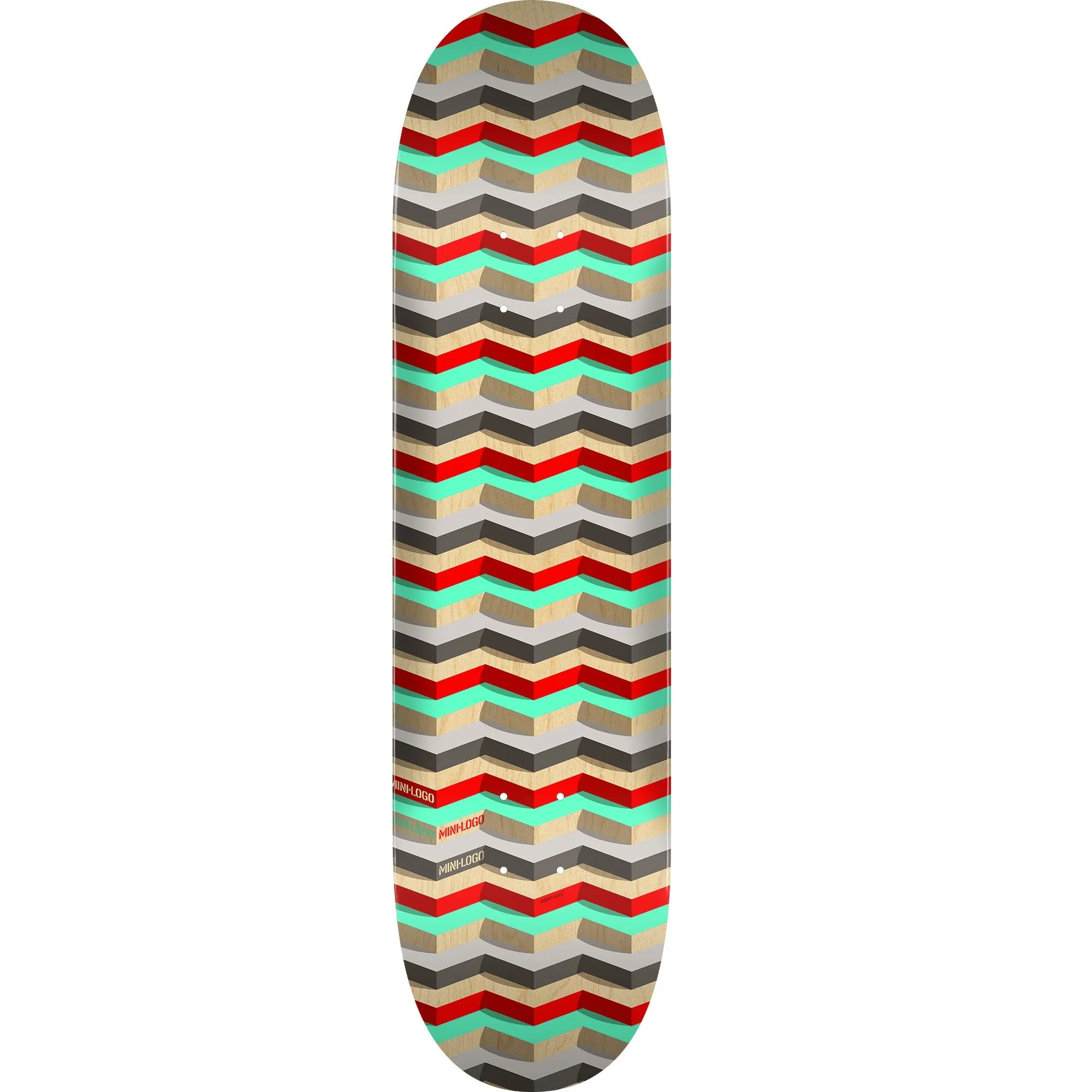 Mini Logo Pattern Steps Skateboard Deck 244 - 8.5″