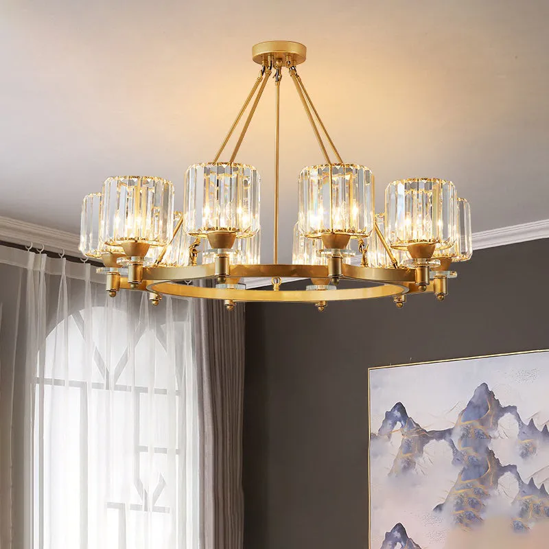 Modern Crystal Ceiling Pendant Lamp - Elegant Living Room Chandelier