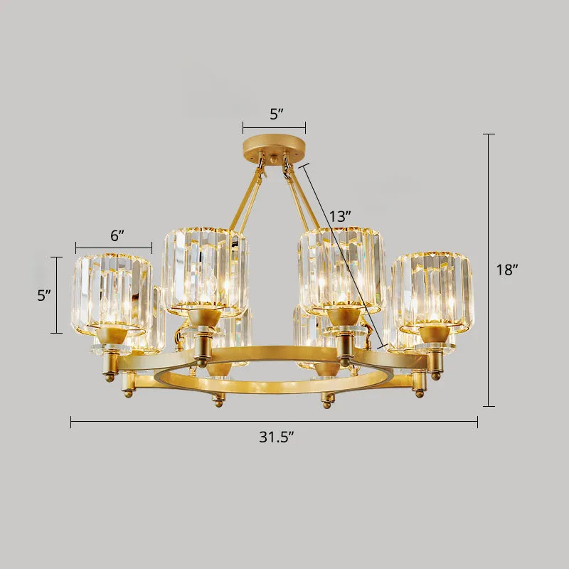 Modern Crystal Ceiling Pendant Lamp - Elegant Living Room Chandelier