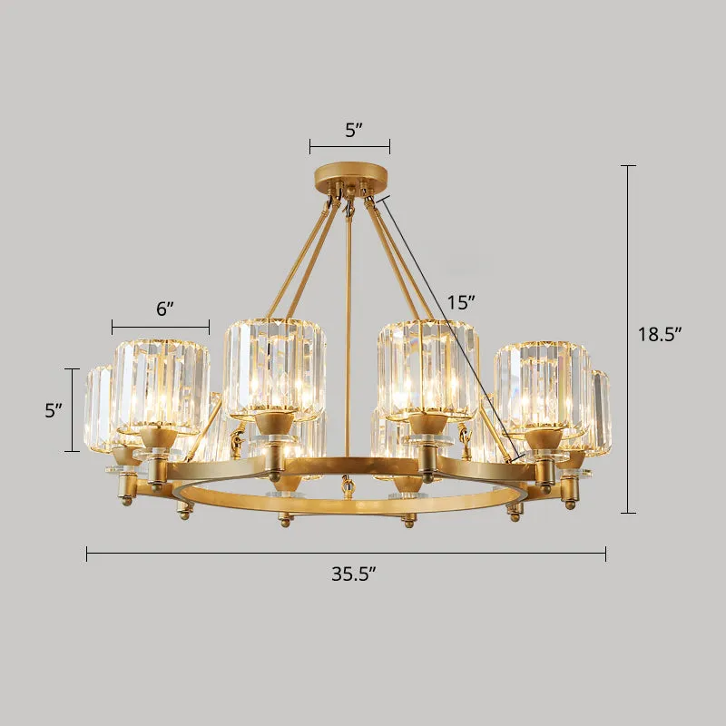 Modern Crystal Ceiling Pendant Lamp - Elegant Living Room Chandelier