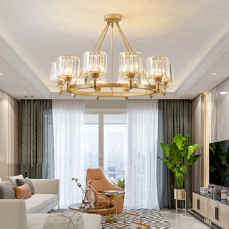 Modern Crystal Ceiling Pendant Lamp - Elegant Living Room Chandelier