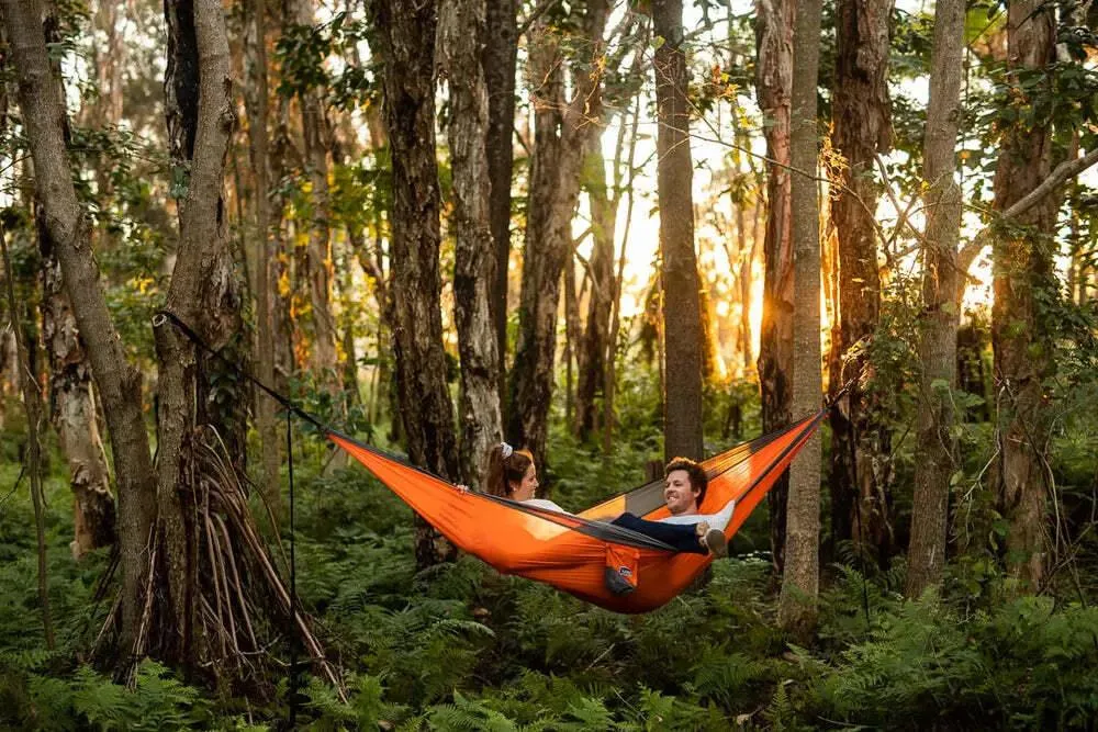 NAKIE SUNBURNT ORANGE RECYCLED HAMMOCK WITH STRAPS