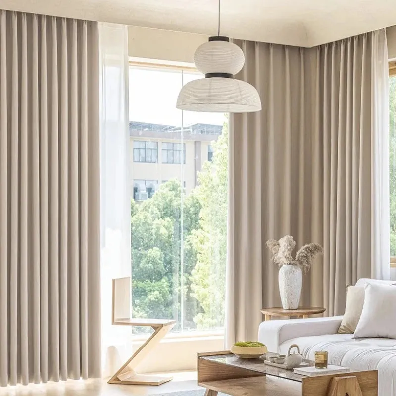 Natalie Chenille Crinkled Minimalist Room Darkening Custom Curtain