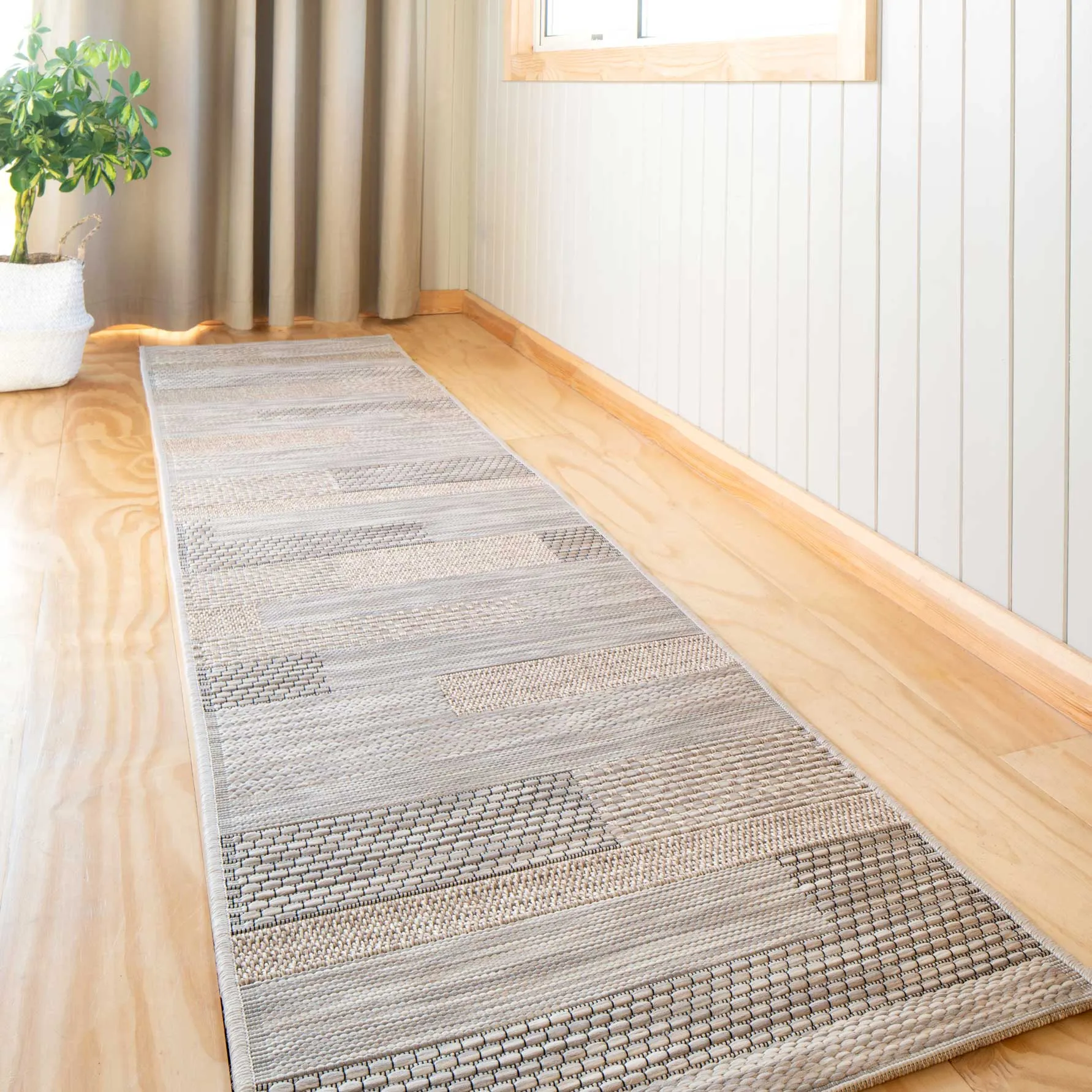 Natural Blocks Flatweave Indoor Outdoor Area Rug - Ellis