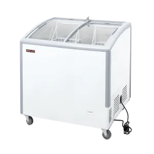 New Air 35" Ice Cream Freezer with Curved Glass Top 7.3 Cu. Ft - NIF-35-CG