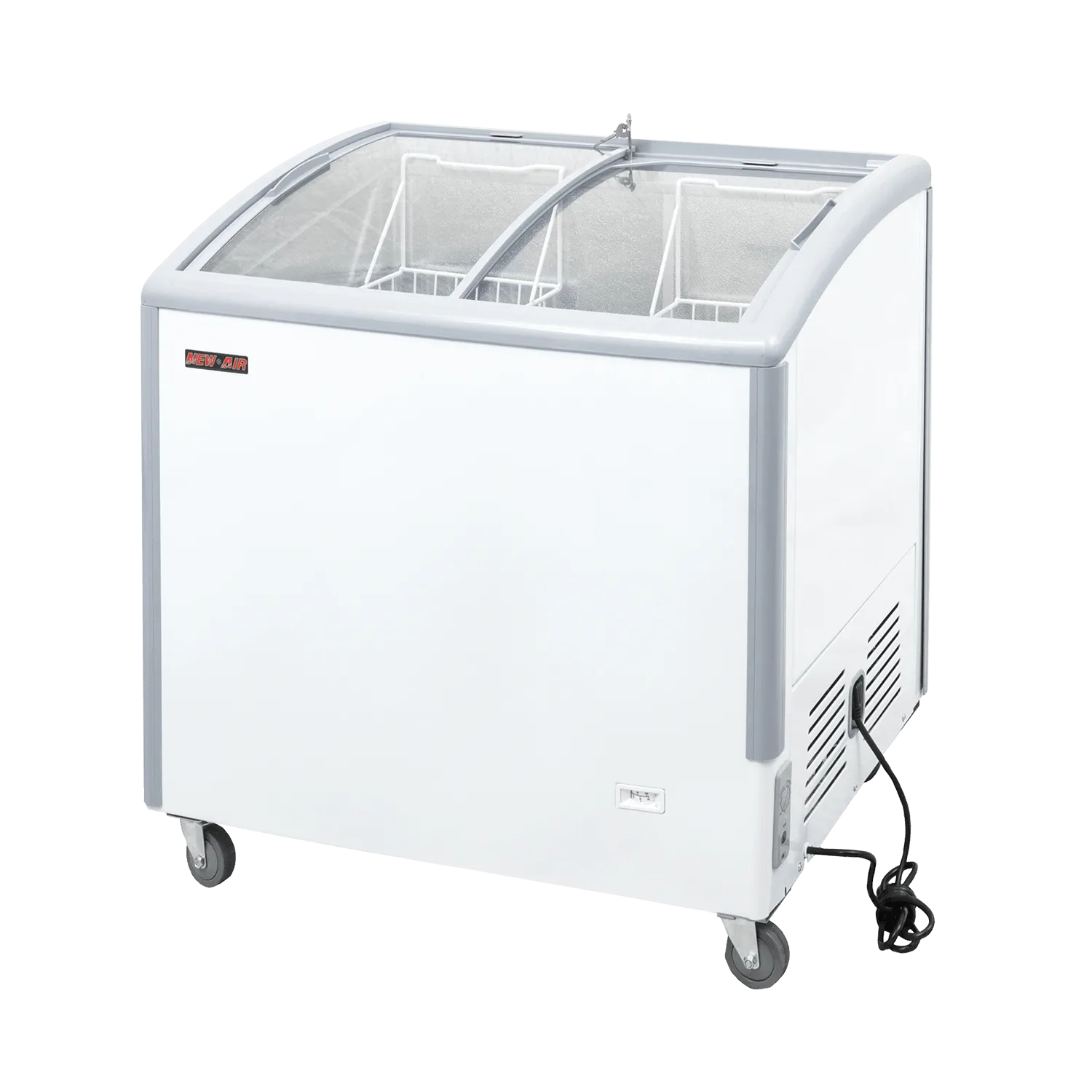 New Air 35" Ice Cream Freezer with Curved Glass Top 7.3 Cu. Ft - NIF-35-CG