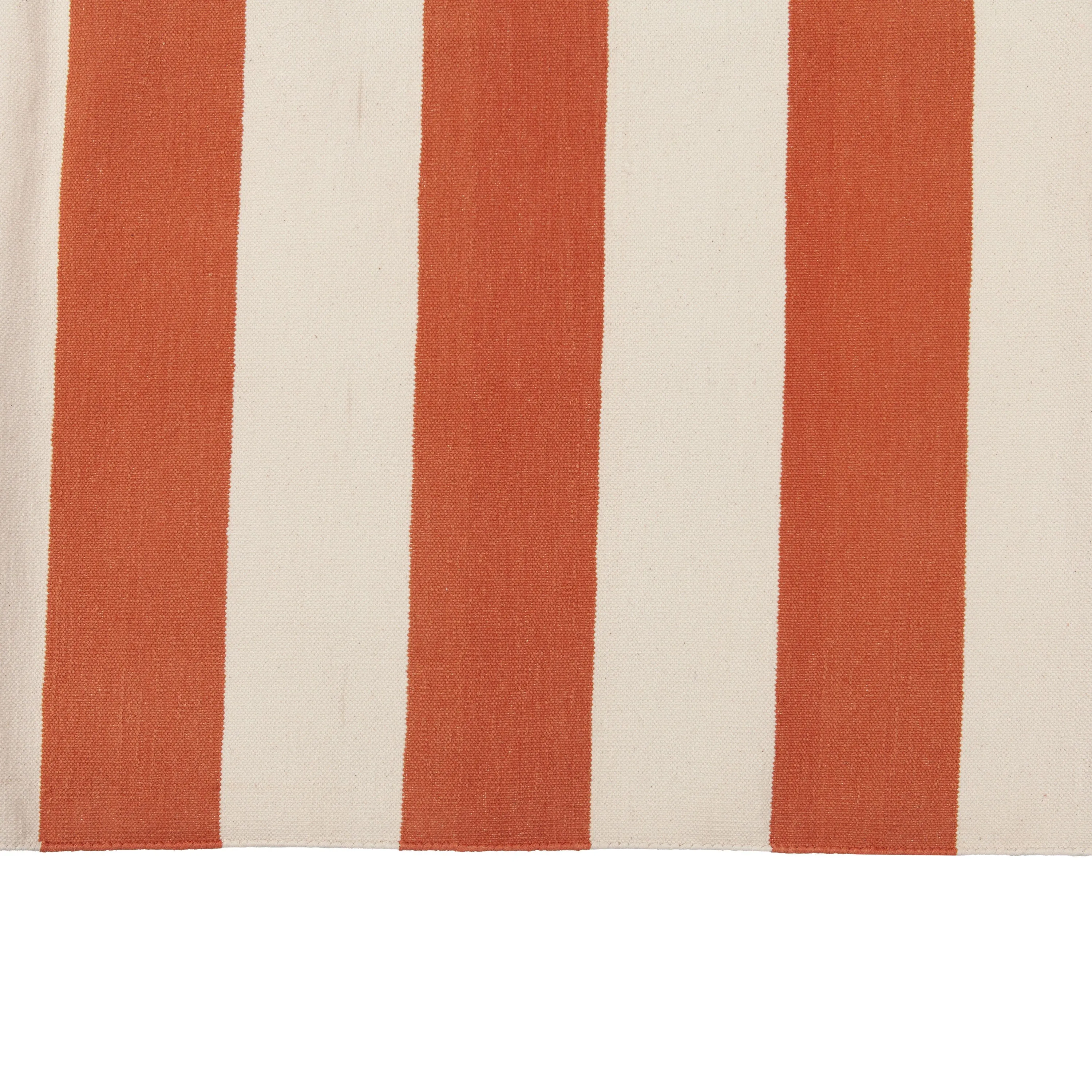 Orange Flatweave Cotton Rug - 8'10" x 11'10"