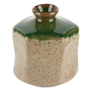 Oribe Green Japanese Mini Vase