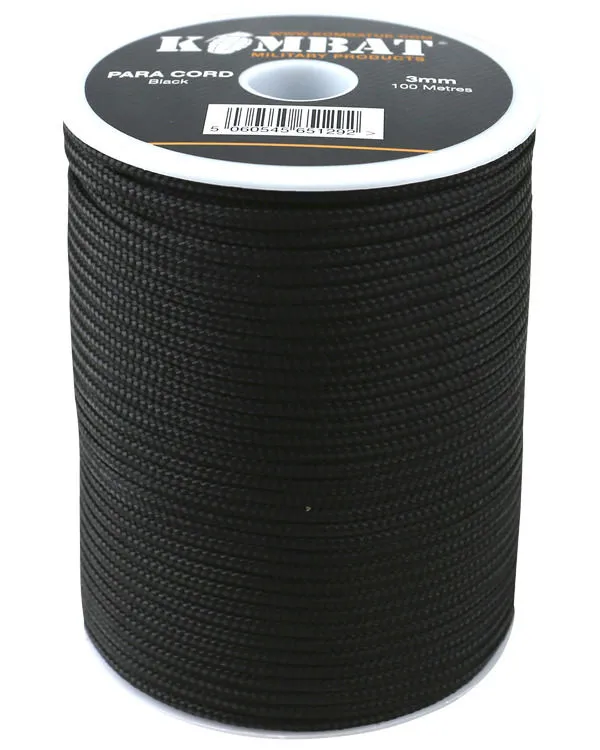 ParaCord on reel - 100m Black