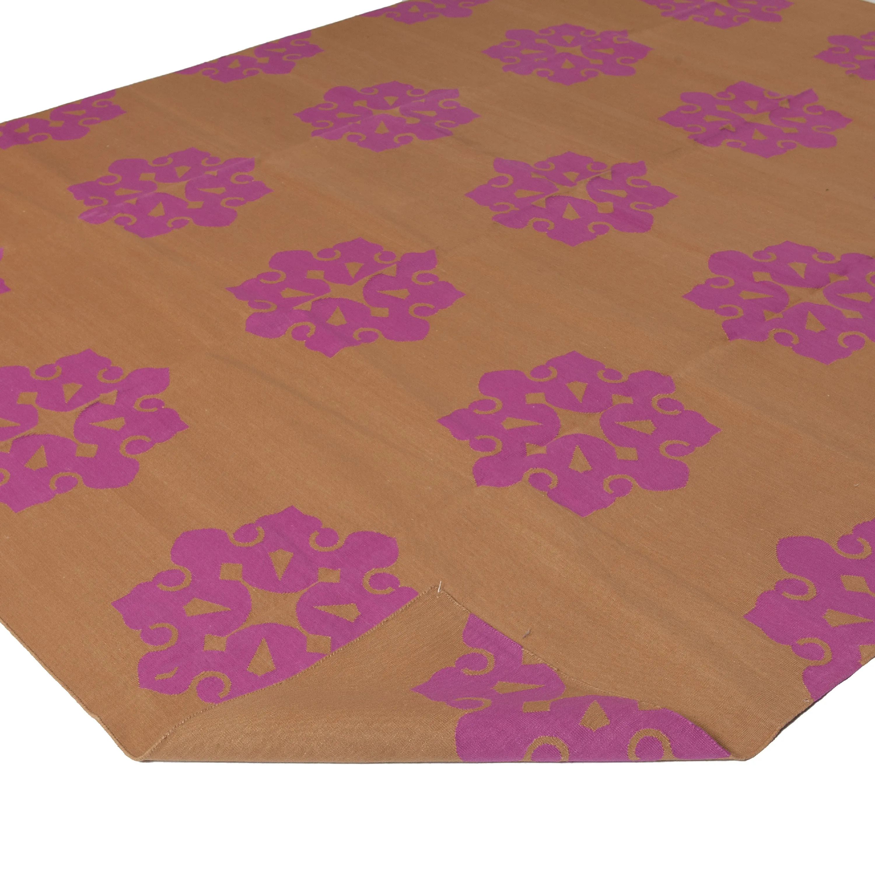 Pink Flatweave Cotton Rug - 7'10" x 9'10"