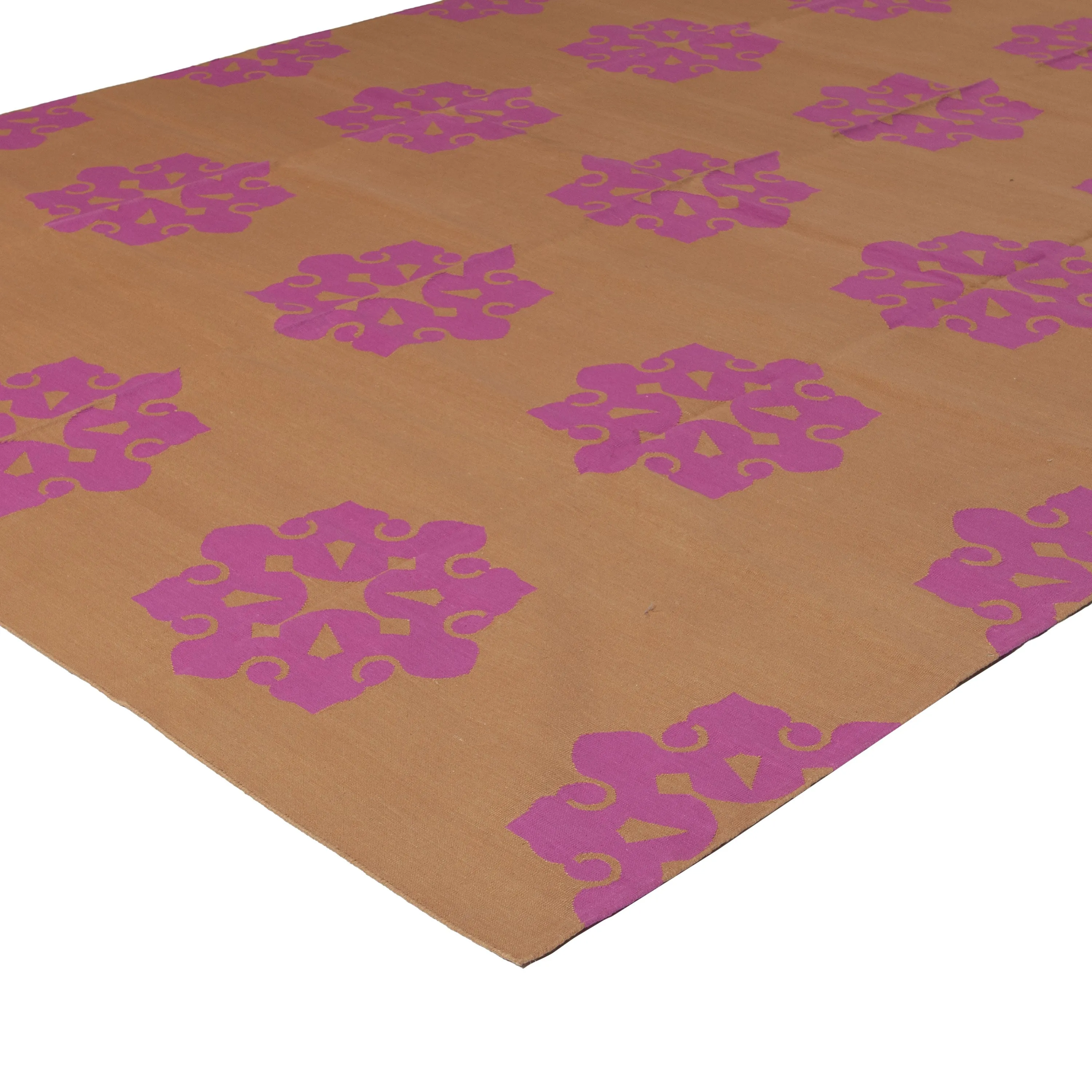 Pink Flatweave Cotton Rug - 7'10" x 9'10"