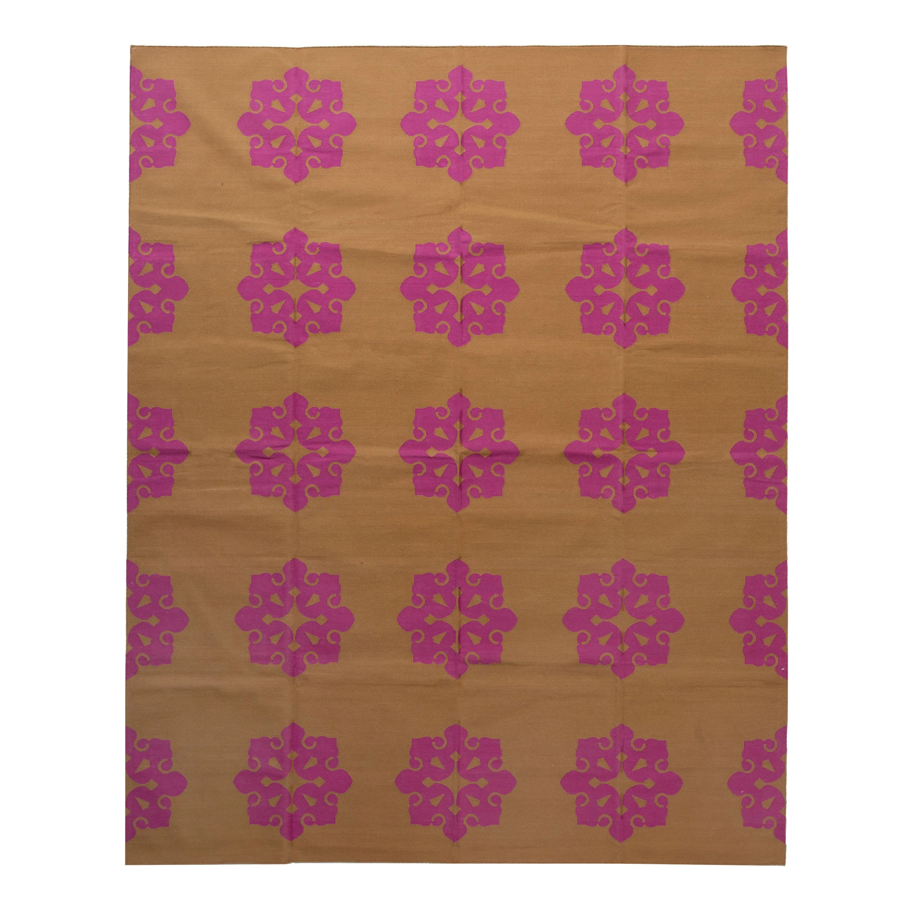 Pink Flatweave Cotton Rug - 7'10" x 9'10"