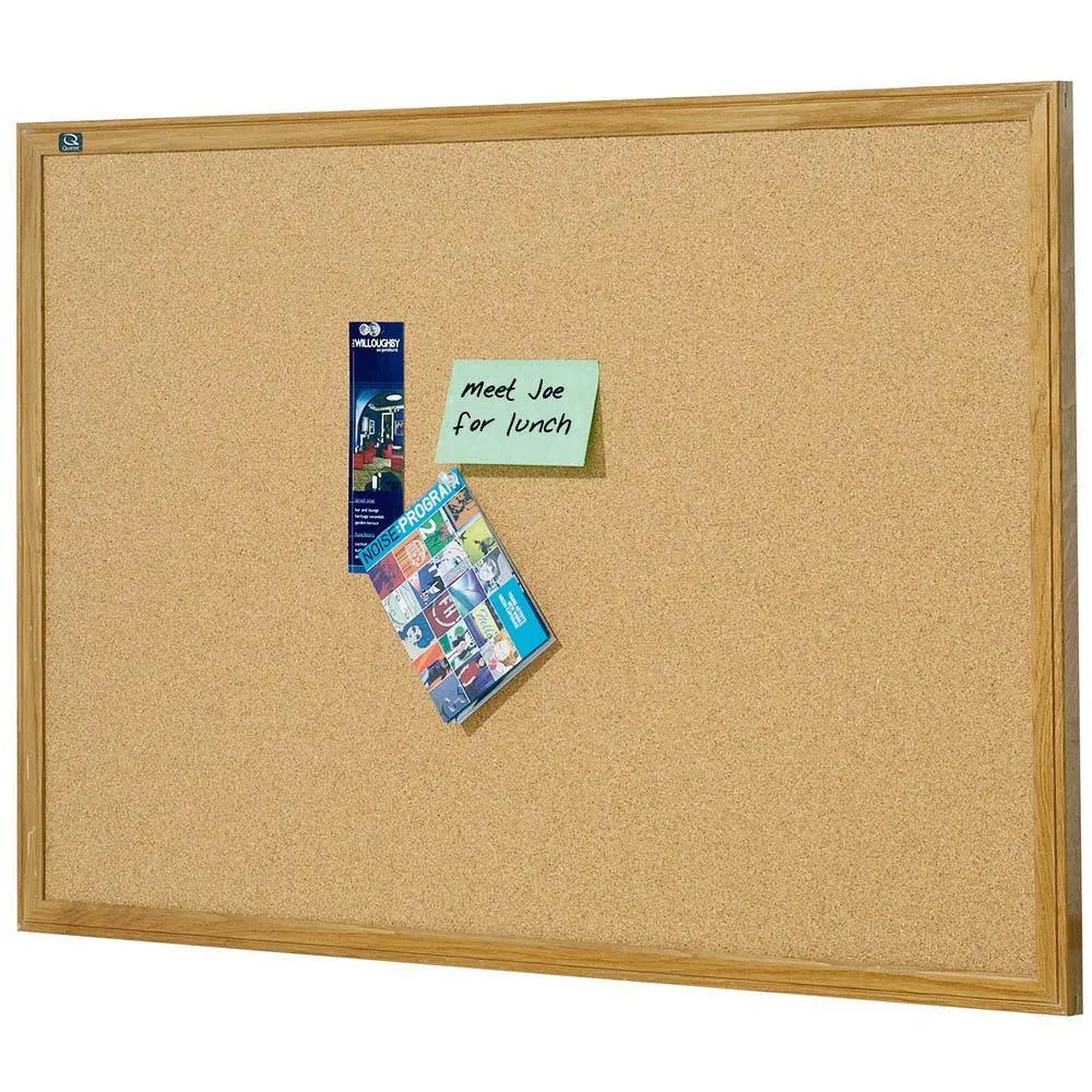 Quartet Corkboard Oak Frame 580 X 890Mm