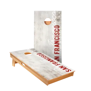 San Francisco Football Vintage Gameday Star Cornhole Boards