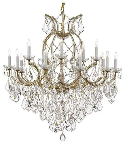 Set of 2-1 Maria Theresa Crystal Lighting Chandeliers Lights Fixture Ceiling Lamp H38" X W37" and 1 Crystal Chandelier Lighting Chandeliers Size: H52" X W46" - 1/21510/15 1   52/2MT/24 1