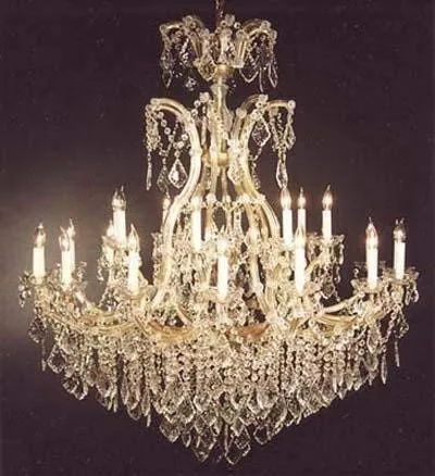 Set of 2-1 Maria Theresa Crystal Lighting Chandeliers Lights Fixture Ceiling Lamp H38" X W37" and 1 Crystal Chandelier Lighting Chandeliers Size: H52" X W46" - 1/21510/15 1   52/2MT/24 1