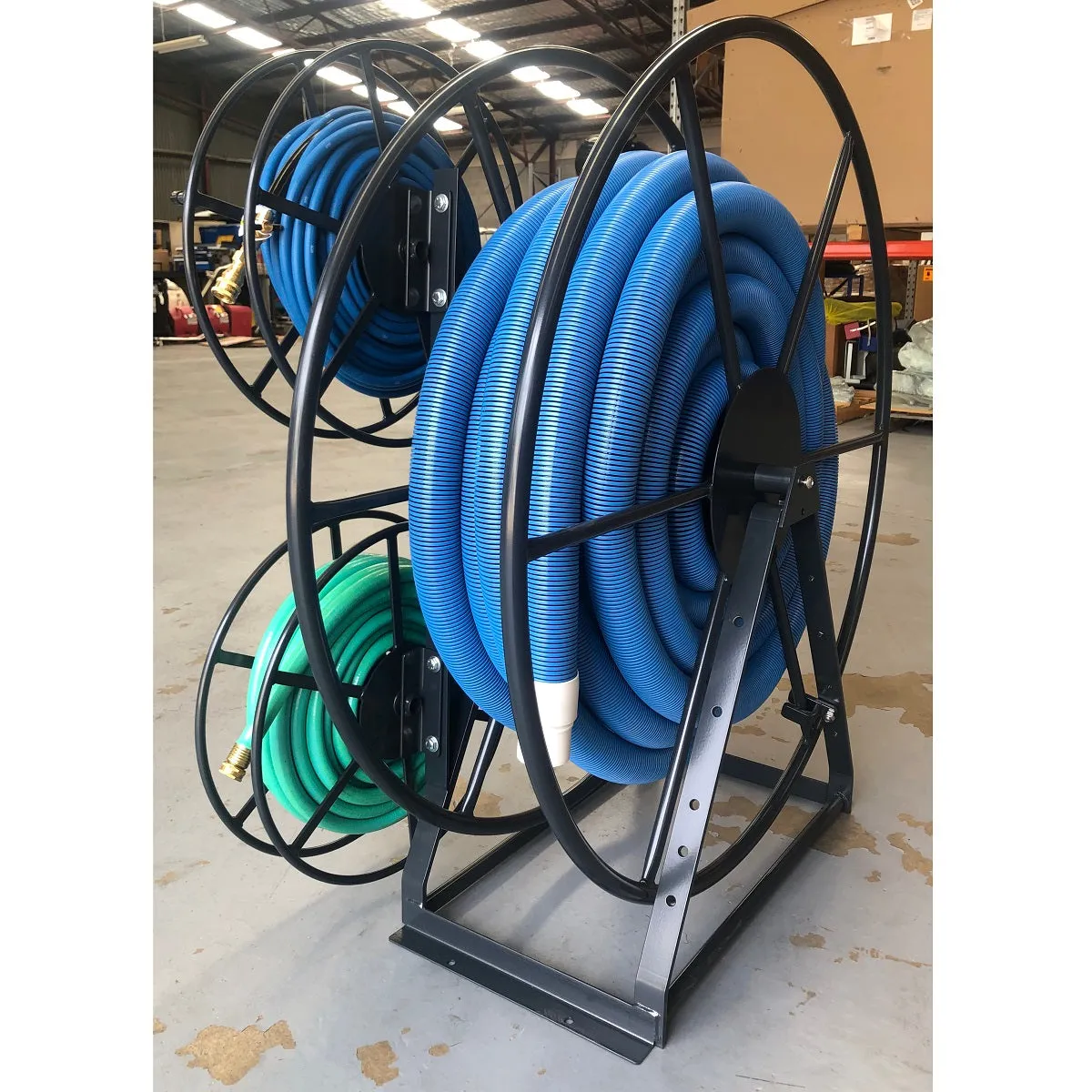 Space Saver Triple Solution Reel 60 Mtrs - Powder Coated Charcoal