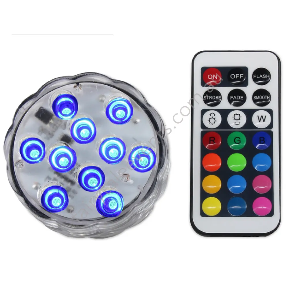 Submersible multi coloured LED round light