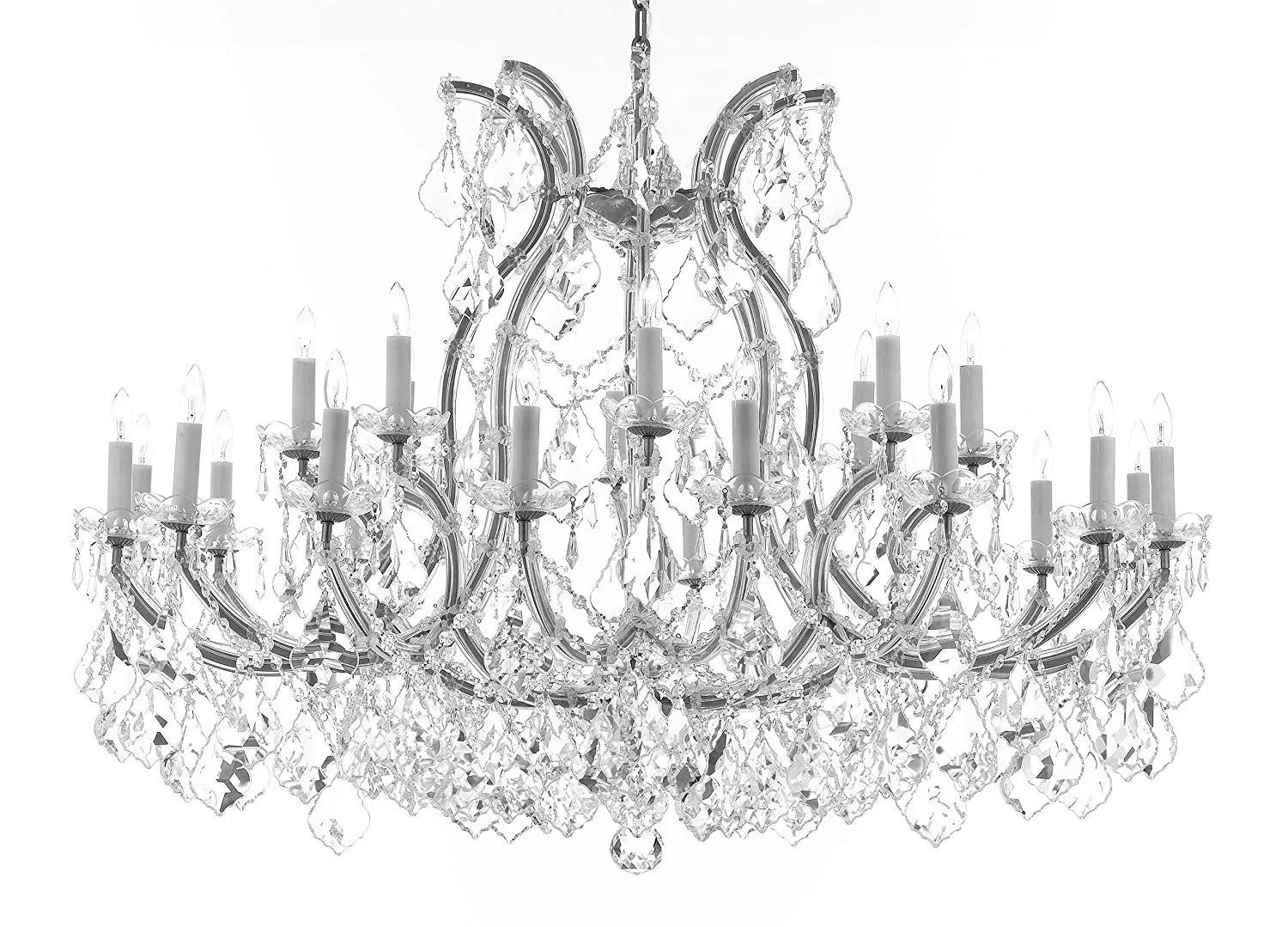 Swarovski Crystal Trimmed Chandelier Lighting Chandeliers H35"X W46" Great for The Foyer, Entry Way, Living Room, Family Room and More! - A83-B62/CS/2MT/24 1SW