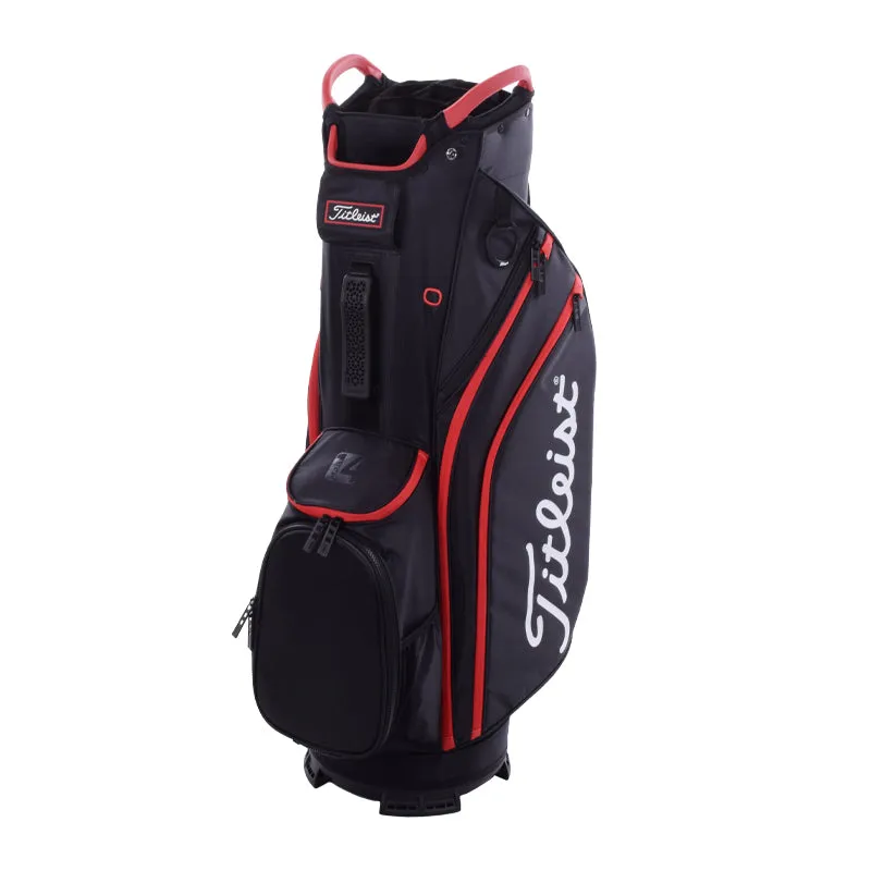 TITLEIST Cart 14 Cart Bag (Black/Black/Red)