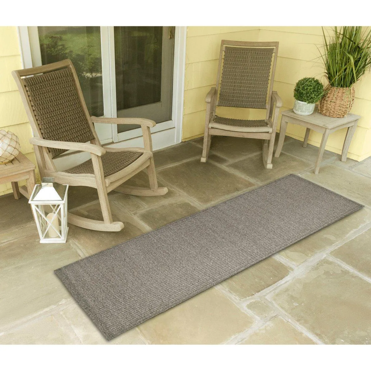 Trans-Ocean AVALON Indoor/Outdoor Power Loomed Polypropylene Durable Area Rug  - Grey