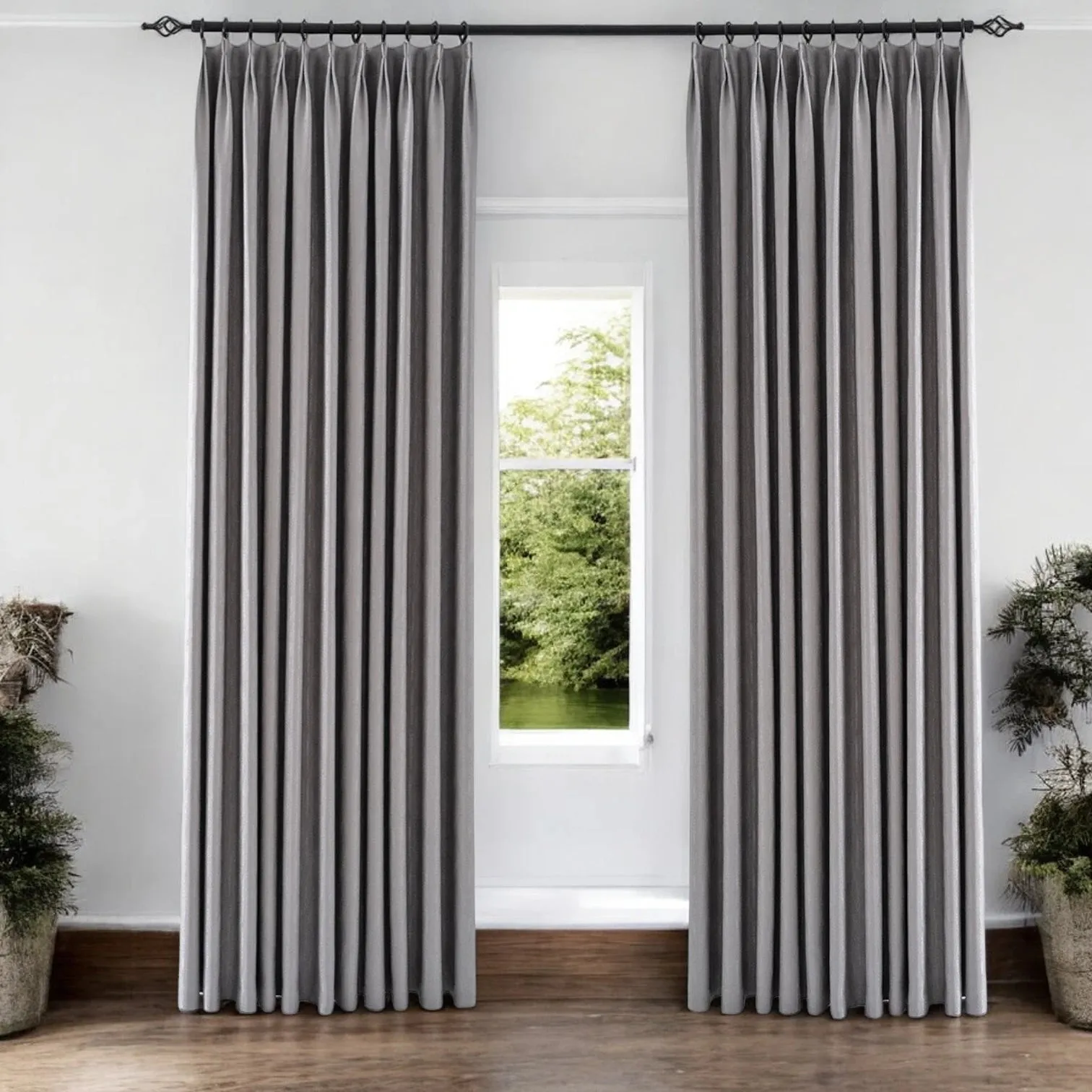 Violet Polyester Waterproof Room Darkening Custom Curtain