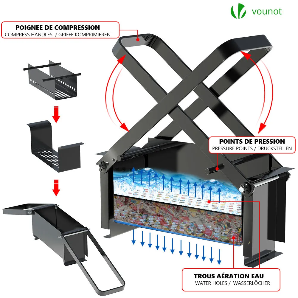 VOUNOT Log Briquette Maker Eco Friendly Paper Brick Fire Block Recycling Press