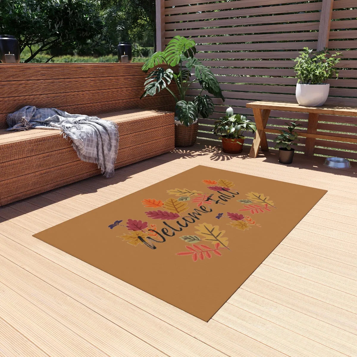 welcome fall Outdoor Rug