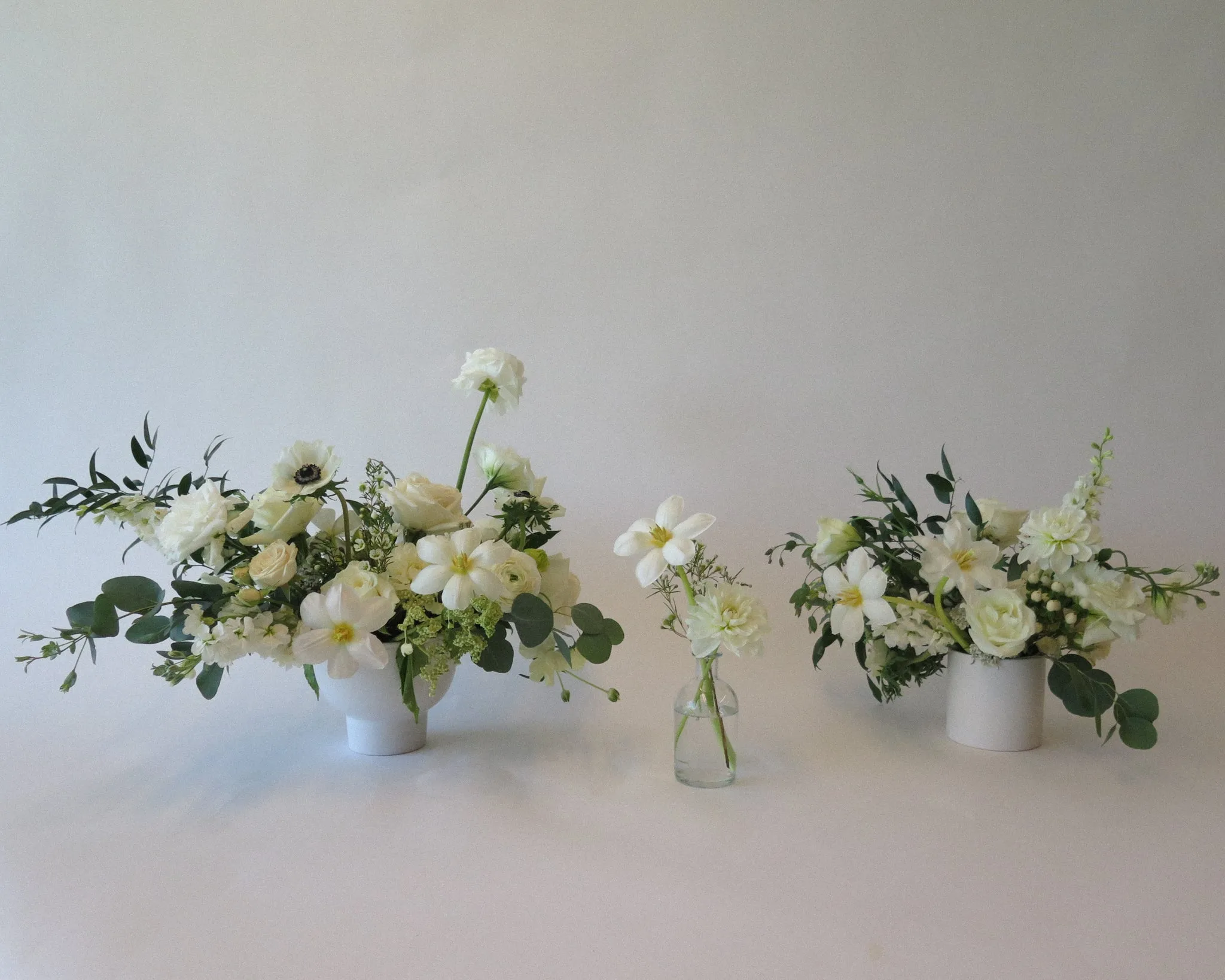 White & Green Small Centerpiece