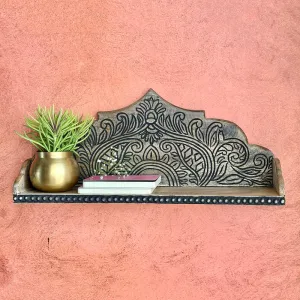 Wooden Arch Wall Shelf | Black